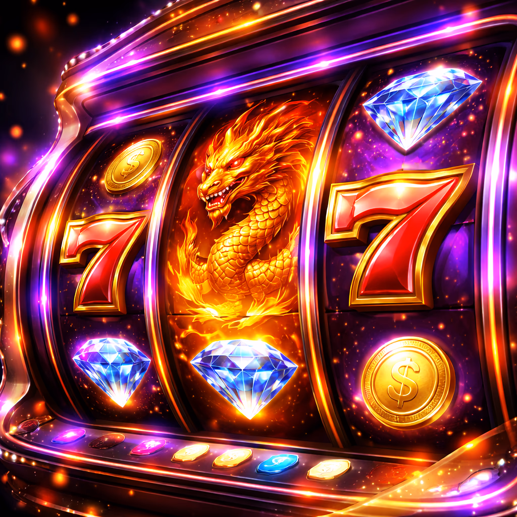 Delighted Bangladeshi player enjoying colourful virtual slot reels with golden coin animations and lucky 777 symbols on BDGO platform